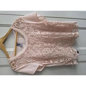 Charlotte Russe Pink Lace Front Top XL
